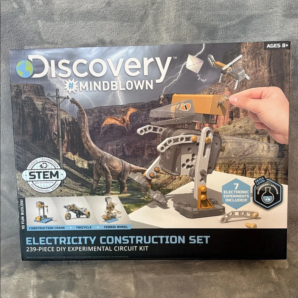 DISCOVERY MINDBLOWN ELECTRICITY CONSTRUCTION SET of 239 HOMESCHOOL EXPERIMENT